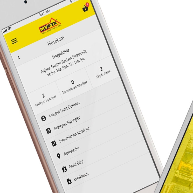 Myfix Yapı Kimyasalları - B2B Mobil Uygulama